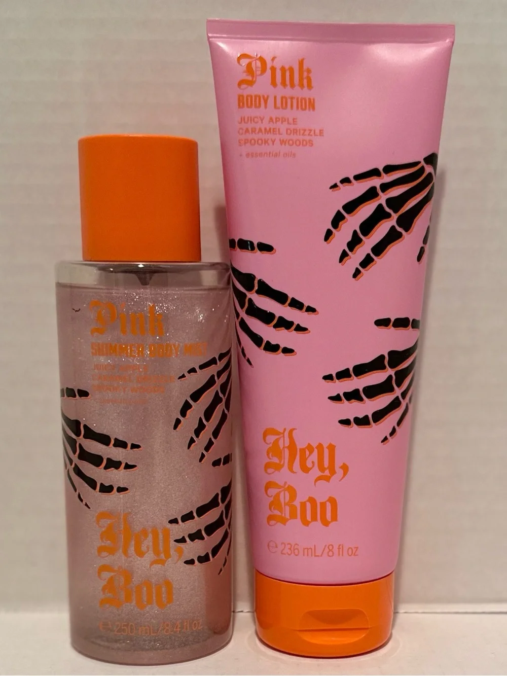 VS PINK NEW Halloween Hey Boo Body Lotion & Shimmer Mist